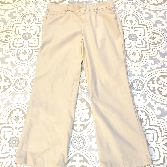 Dockers khakis Size 10 stretch wide leg 5 pocket mid-rise - Picture 1 of 6